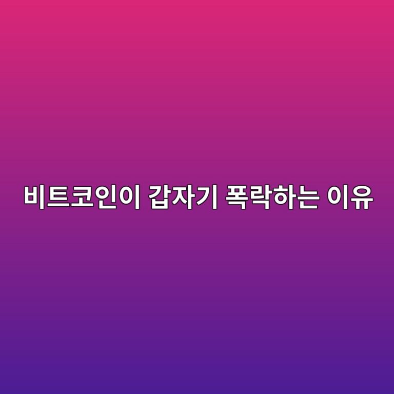 비트코인은 왜 하루 만에 크게 떨어질까? 급락이 발생하는 대표적인 이유 11 ebb984ed8ab8ecbd94ec9db8ec9db4 eab091ec9e90eab8b0 ed8fadeb9dbded9598eb8a94 ec9db4ec9ca0 1787433889
