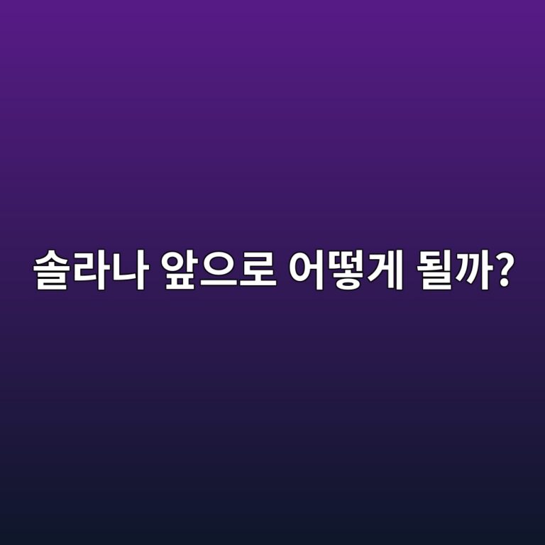 솔라나(SOL) 전망을 볼 때 무엇을 확인해야 할까? 초보자도 쉽게 알아보기 10 ec8694eb9dbceb8298 ec959eec9cbceba19c ec96b4eb96bbeab28c eb90a0eab98c 1788098035