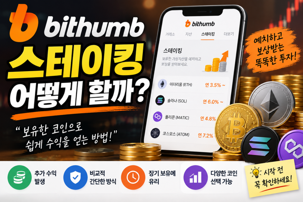 빗썸 스테이킹 방법, 보유한 코인으로 보상받는 과정 쉽게 알아보기 1 빗썸 스테이킹 어떻게 할까?