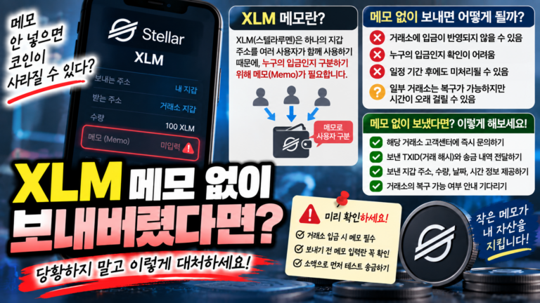 스텔라루멘(XLM)을 메모 없이 보냈다면? 거래소 입금이 안 될 때 확인할 것 3 XLM 메모 없이 보내버렸다면?