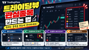 트레이딩뷰 관심종목 추가 방법, 자주 보는 코인을 목록으로 관리하는 법 4 트레이딩뷰 관심종목 만드는 법