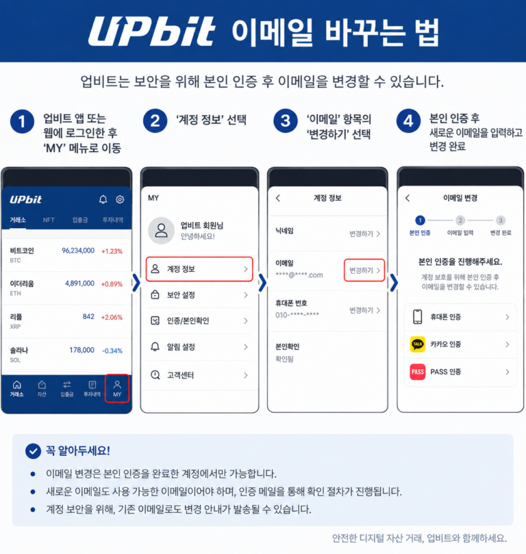 업비트 이메일 변경 방법, 기존 이메일을 사용하지 못할 때 바꾸는 방법 7 ChatGPT Image 2026년 9월 21일 오후 08 54 48 1