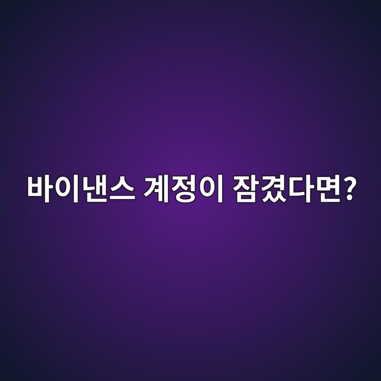 바이낸스 계정이 잠겼다면? 로그인이 제한되는 이유와 확인할 사항 6 ebb094ec9db4eb82b8ec8aa4 eab384eca095ec9db4 ec9ea0eab2bceb8ba4eba9b4 1789992126